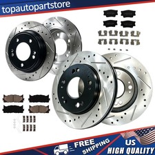Front Rear Drilled Rotors Ceramic Pads For Toyota Avalon Lexus Es350 2010 2011