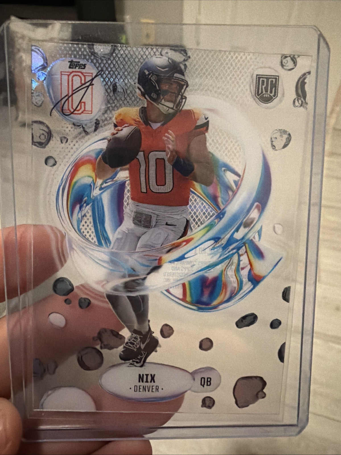 2024 Topps Signature Class Bo Nix Rookie Card Fluidity Insert F-4