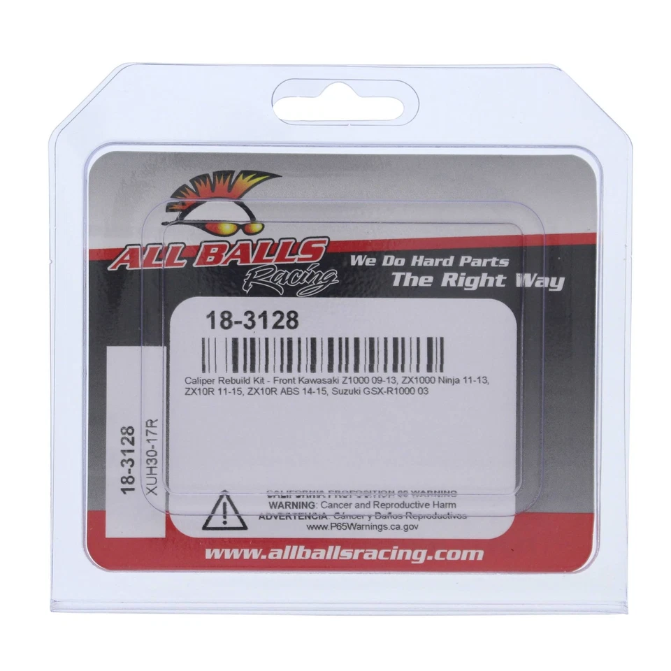 All Balls Front Caliper Rebuild Kit 18-3128 For Kawasaki ZX 10R Ninja 11-15 Foto 4 de 4