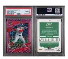 2021 Donruss Optic /249 Juan Soto Pink Velocity Prizm PSA 10 Pop 2