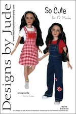 So Cute Doll Clothes Sewing Pattern 12" Marley Wentworth Tonner