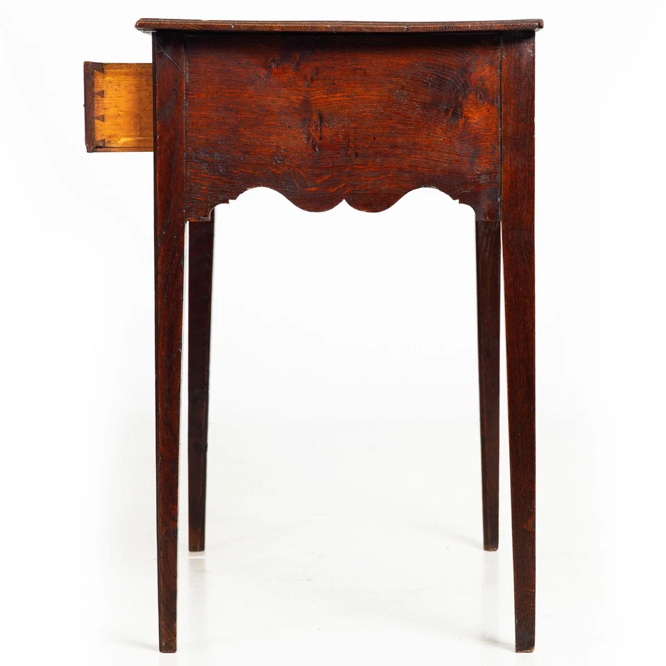 Mesa de escritura antigua de roble patinado Jorge III inglés alrededor de 1780 Foto 4 de 4