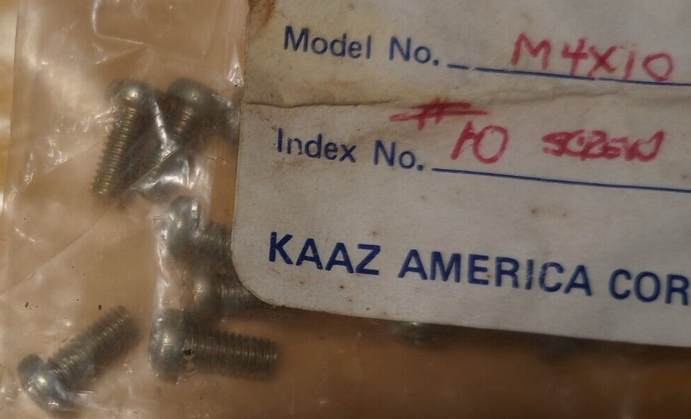 Kaaz America Corp. NOS #10 M4x10 Screw Qty 9 (S-604) | eBay