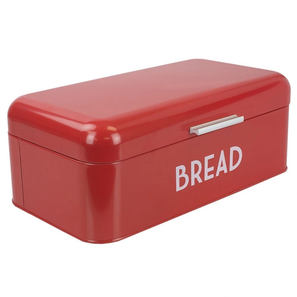 Red Retro Bread Box Stylish Food Storage Container for Kitchen Countertop
Opens in a new window or t