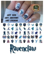 Ravenclaw Harry Potter  Waterslide Nail Decals Set Of 50 Bonus Instructions