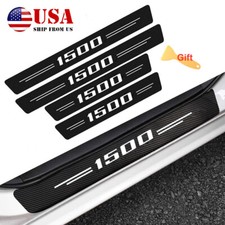 4pcs White Car Door Sill Plate Step Scuff Cover Protector For Dodge Ram 1500