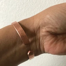 Copper Bracelet Wrist Genuine  Pure Solid ship from USA to USA Unisex fits all