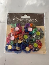 The Paper Studio Spare Part Reinbow Loop Jewel Flowers 10PK Embellishments Craft