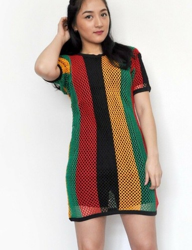 Women's Rasta Multicolor Striped Vest T 