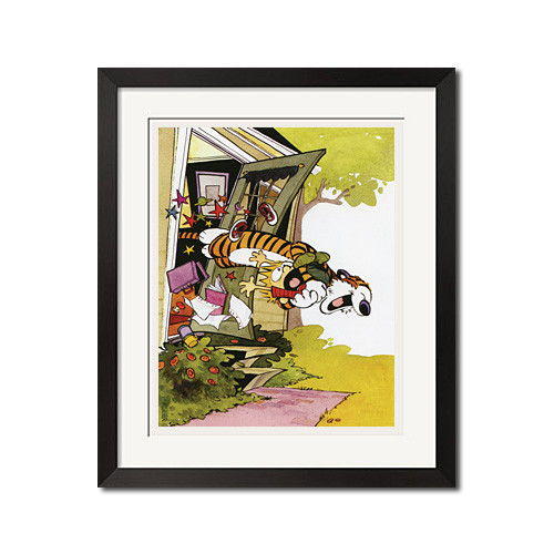 17x21.5 Print - Calvin and Hobbes Jumping Out Poster 0595 | eBay 17x21.5 Print - Calvin and Hobbes Jumping Out Poster 0595 | eBay