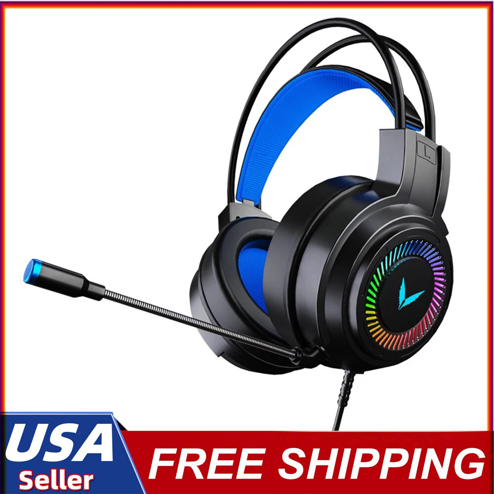 Gaming Headset Mic Headphones Noise Reduction for Laptop PS4 Xbox One 6.56 feet-image