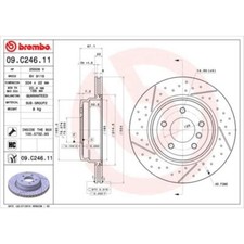 BREMBO 2X Disque De Frein Arrière Ø324 Mm Pour BMW 3 Series Touring E91 320D