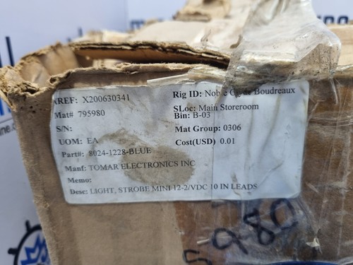 Tomar 824-1228 Strobe Light 12 Thru 28 VDC BLUE - Picture 2 of 9