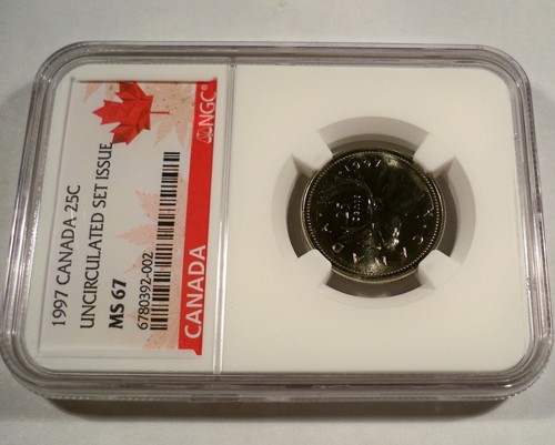 1997 CANADA NGC MS 67 QUARTER 25c - Picture 3 of 3