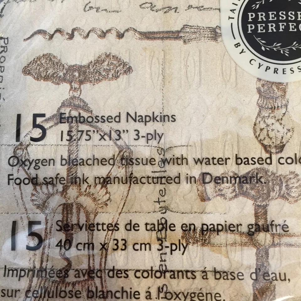  Cypress Home Twisted Corkscrew Embossed Guest Towels Buffet Napkins 15 Count - Image 4 of 4