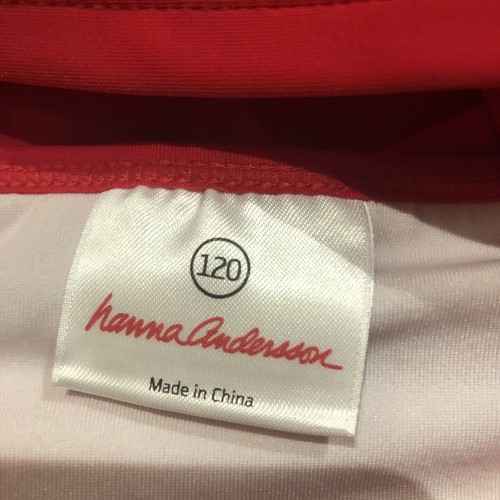 Hanna Andersson Anderson size 120 (6) swim Top Bralette RED Flouncy Z22 - Picture 4 of 4