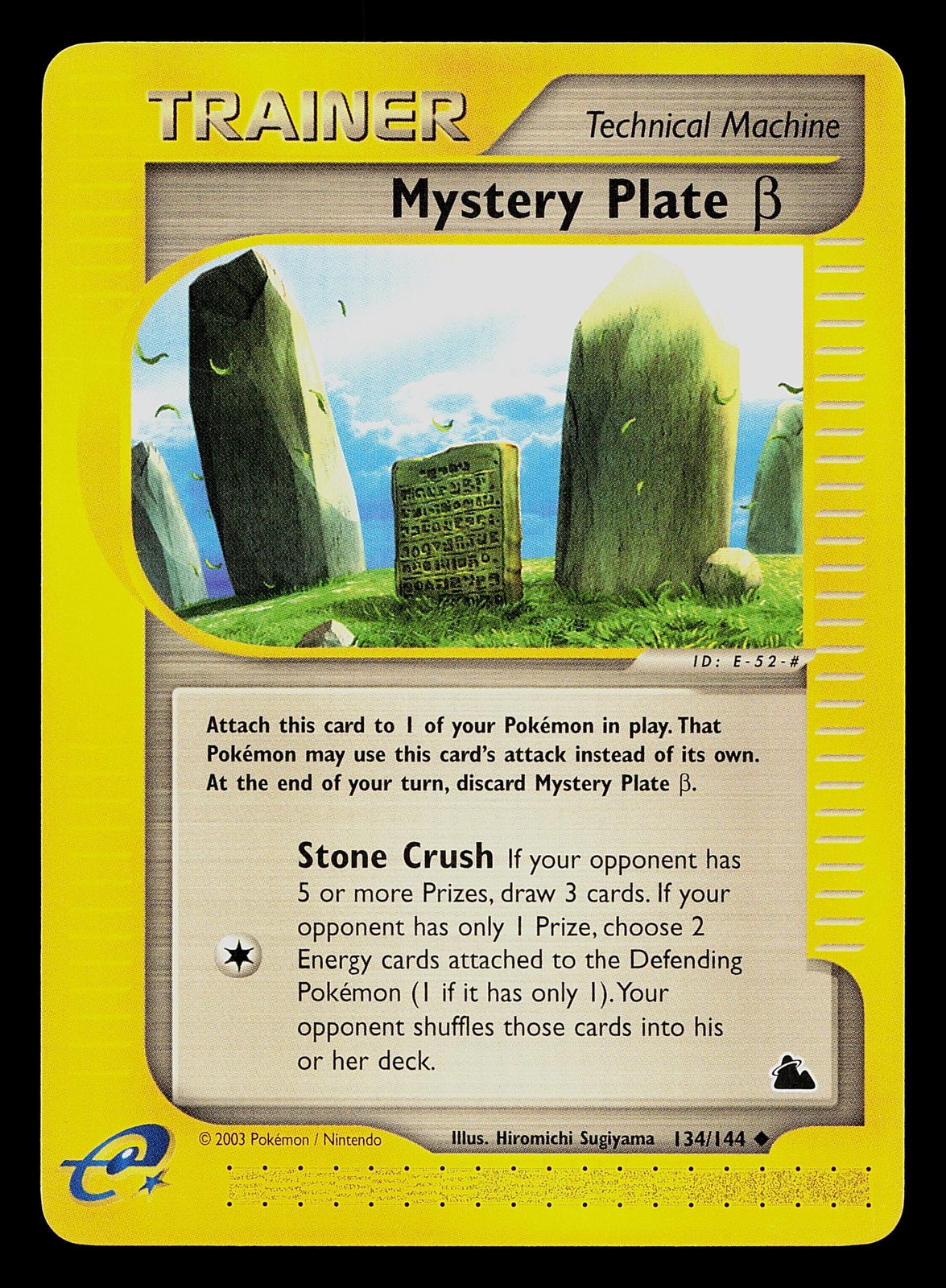 Pokemon Card - Mystery Plate Beta Skyridge 134/144 Uncommon Non-Holo
