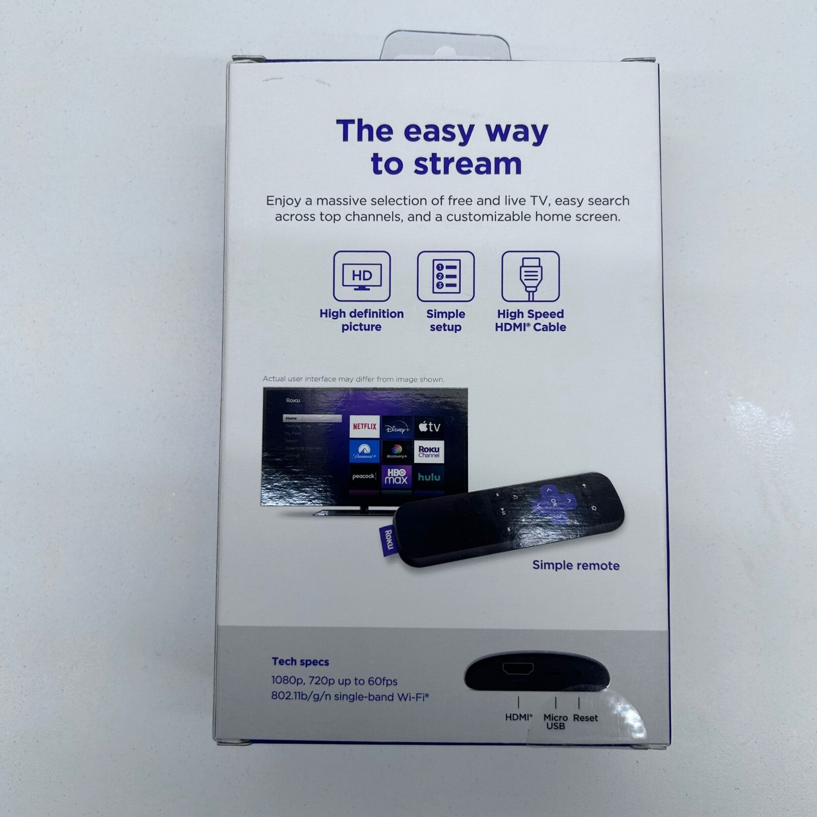 Roku Express HD Streaming Media Player with High Speed HDMI Cable and Simple Rem
