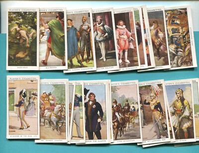 1932 JOHN PLAYER & SONS CIGARETTES DANDIES 50 DIFFERENT TOBACCO CARD SET