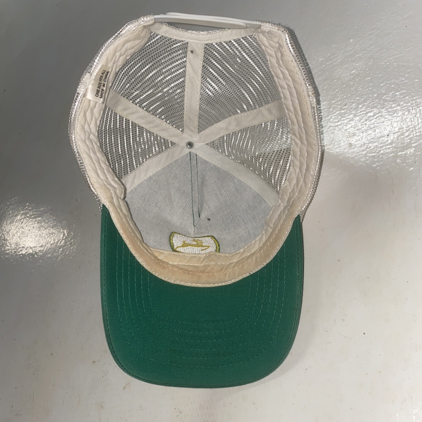 Casquette Trucker Vintage John Deere Jaune Vif - Marque Nissun - Occasion En Excellent état