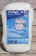 Attends Bariatric Briefs 2 Pack XX-Large 60"-80" Ultimate Absorbency