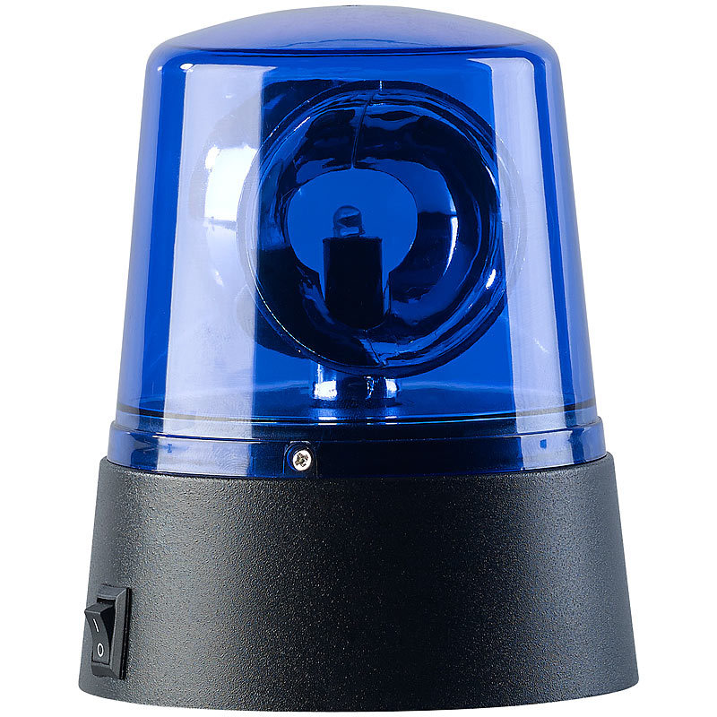 LED Blaulicht 2er Set - Drehende Partyleuchte Mit 360° Effekt (Batteriebetrieben)