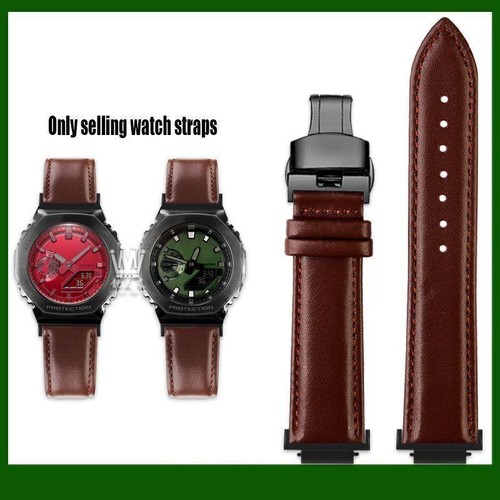 Fit For Casio G-Shock Farmhouse Oak Octagon GM-2100 GA-2100 Watch Strap Leather - Picture 14 of 50