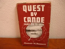 QUEST BY CANOE GLASGOW TO SKY  ALASTAIR M. DUNNETT  THE TRAVEL BOOK CLUB HB & DJ
