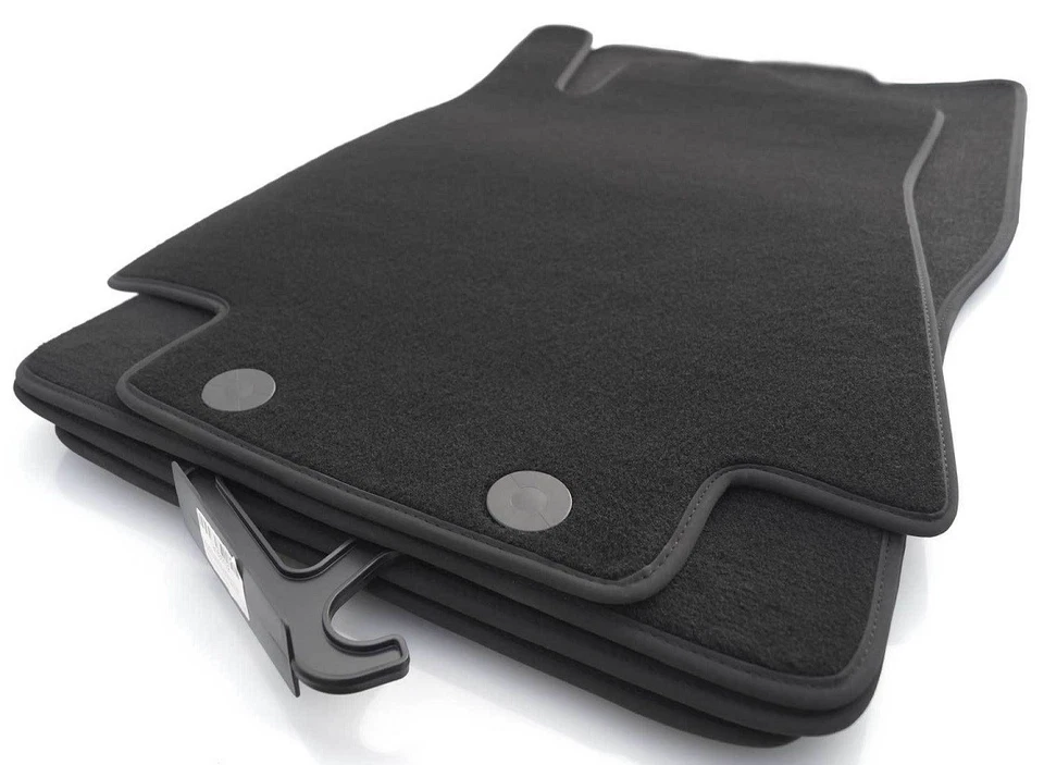 Set 4 Tapis De Sol Mercedes Classe A W169 Forme Origine Velours NOIR 800g/m² - Photo 1/1
