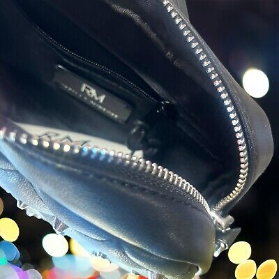 Rebecca Minkoff Black Quilted Studded Crossbody Bag Purse Rebecca Minkoff Black Quilted Studded Crossbody Bag Purse