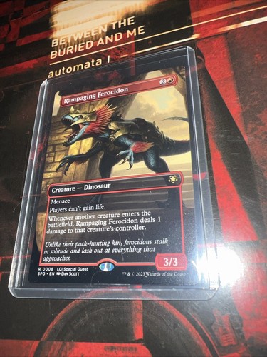 👌🍆 MTG Rampaging Ferocidon - Borderless Special Guests NM/M 👊🙌 - Picture 2 of 2