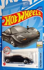 Hot Wheels 2022 Factory Fresh Series #107 McLaren F1 Black w/ 5SPs