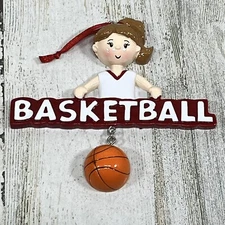 Polar X Girl Basketball Player Christmas Tree Ornament - NEW