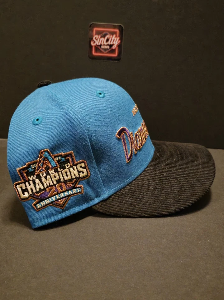 Arizona Diamondbacks Hat Club Script Spellout Corduroy Purple UV Fitted 7 1/8 - Image 2 of 4