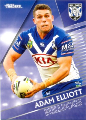 2018 NRL Traders Common card 22 Adam Elliott - Bulldogs