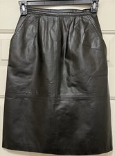 Forenza Vintage Black Leather Skirt
