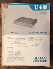 Sony TA-N88 Amplificatore Manuale di servizio *Originale*