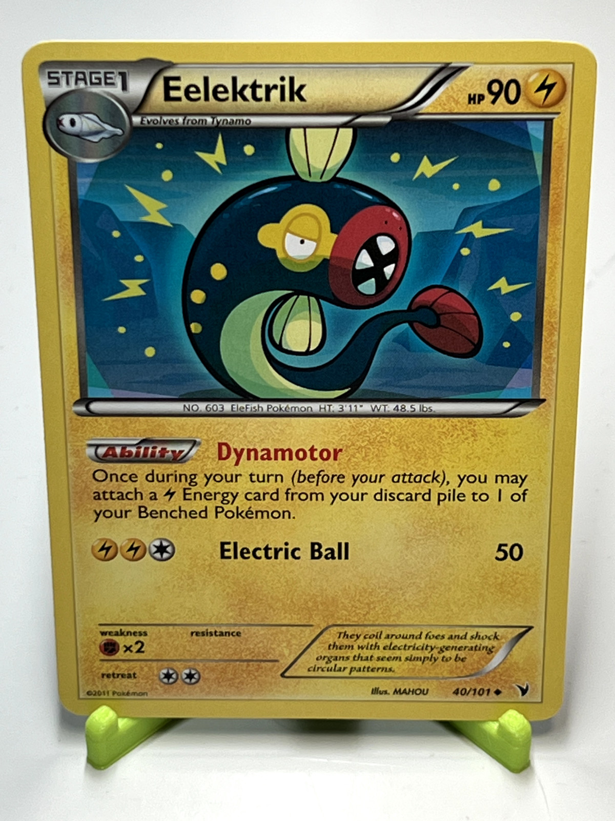 Pokemon Eelektrik 40/101 Noble Victories Uncommon NM Condition