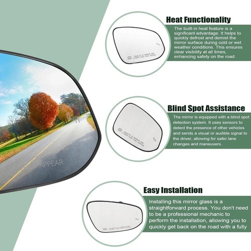 Right Passenger Side Mirror Glass Heat Blind Spot Compatible with Toyota High... - Picture 6 of 7