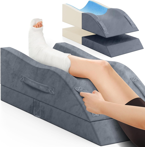 Leg Elevation Pillows, Wedge Pillow for after Surgery, Memory Foam Leg Support - Picture 12 of 12
