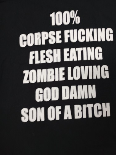 Vintage 2009 Rob Zombie 100% Hardcore Flesh-Eating Band TourTee - Size Large L - Picture 17 of 22