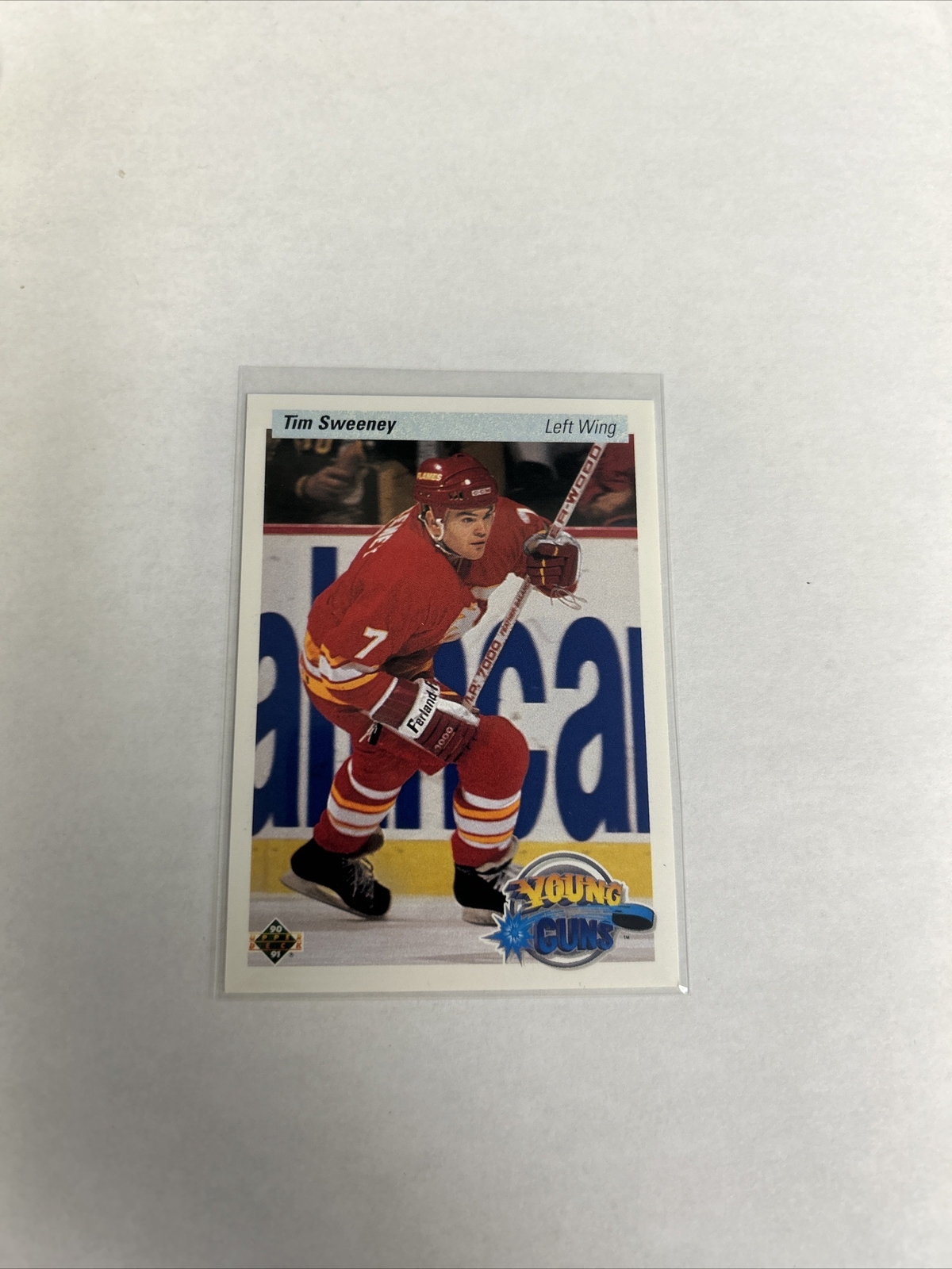 1990-91 (FLAMES) Upper Deck French #531 Tim Sweeney YG RC