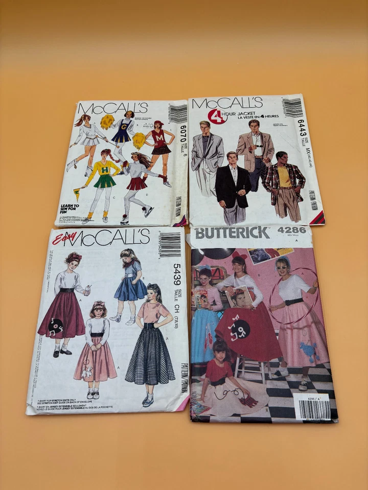 Costume Sewing Patterns Lot Unchecked Adults Teens Greek Egypt Cheerleader - Image 4 of 4