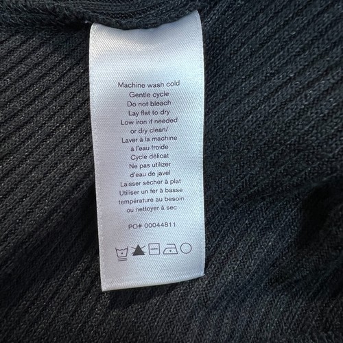 RAG & BONE Top Womens M The Rib Knit Side Tie Turtleneck Cropped Tee Long Sleeve - Picture 10 of 13