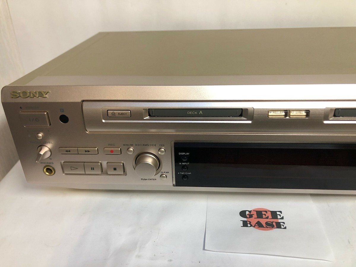 Sony MDS-W1 MD Mini Disc Deck Double Player Recorder Tested Sony MDS-W1 MD Mini Disc Deck Double Player Recorder Tested
