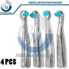 Dental Extraction Forceps Standard Series Set of 4 Pcs Stainless Steel 40 Bumper