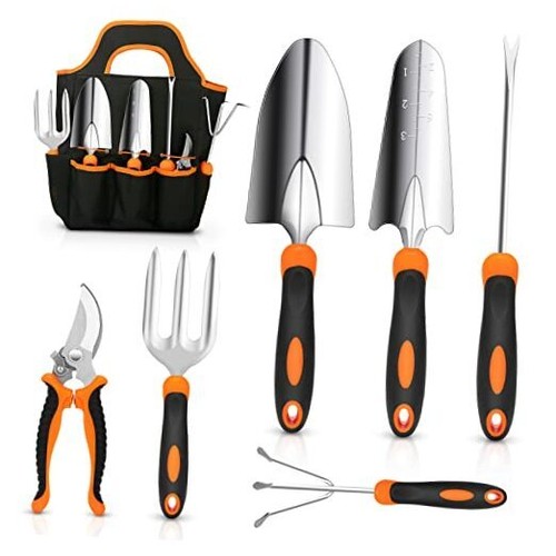 Garden Tool Set, Stainless Steel Heavy Duty Gardening Tool Set, with Orange - Bild 7 von 7
