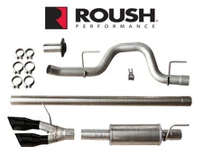 2010-2014 Ford F-150 Roush Cat-back Side Exit Exhaust System Kit w/ Black Tips