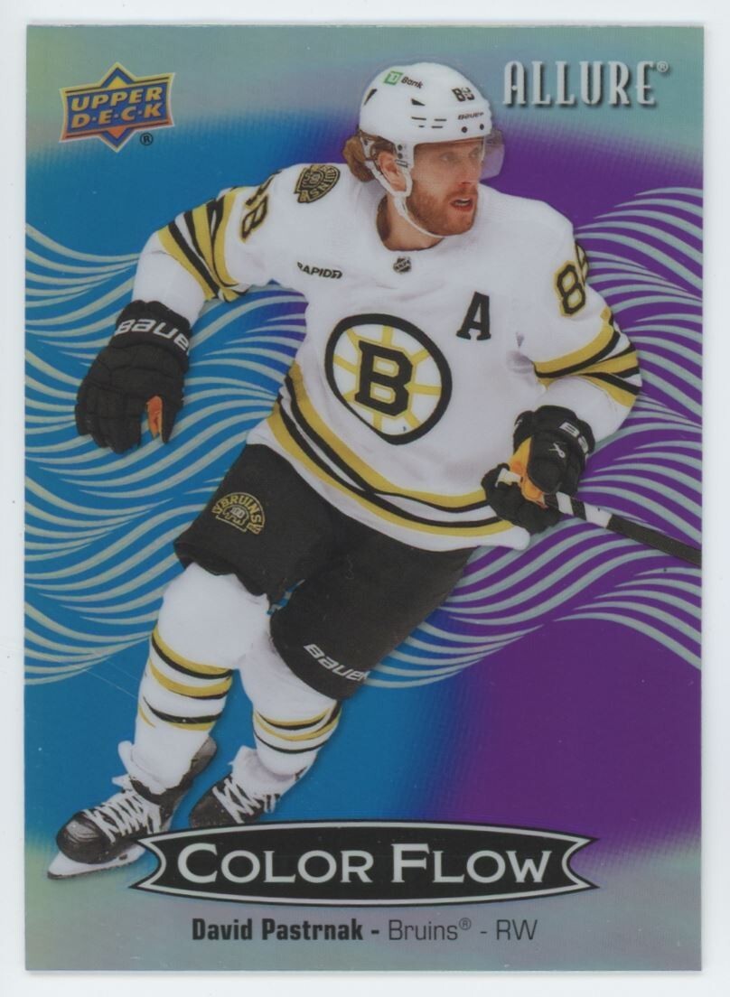 2024-25 UPPER DECK ALLURE David Pastrnak COLOR FLOW BLUE/PURPLE