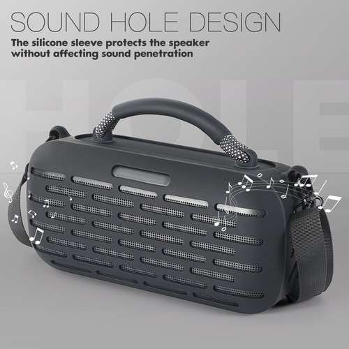 For Bose SoundLink Max Portable Bluetooth Speaker Silicone Case w/Shoulder Strap - Picture 21 of 25
